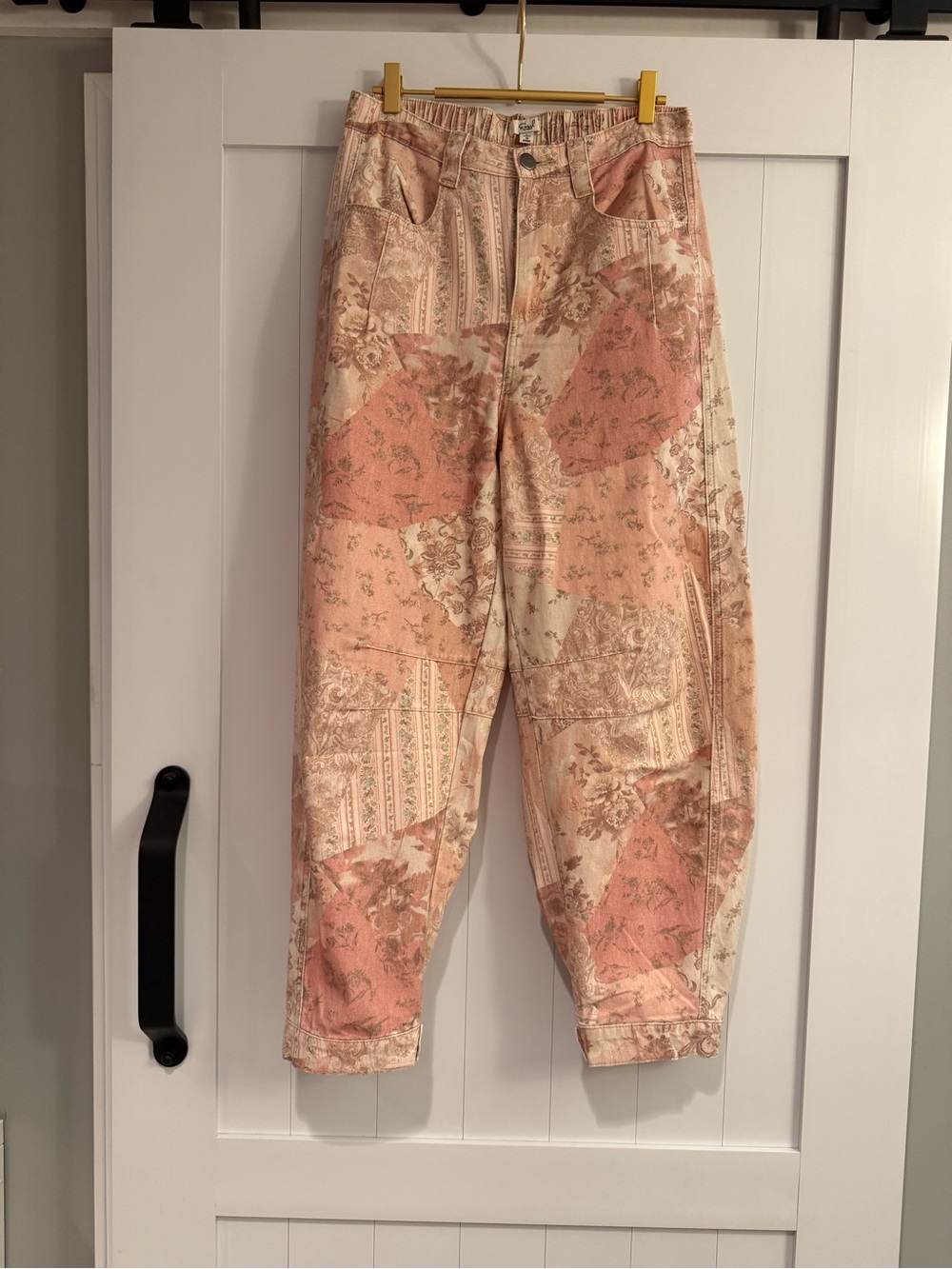 Easel Patchwork Printed Barrel Pants – Size Large (Brand New) - Picture 3 of 5